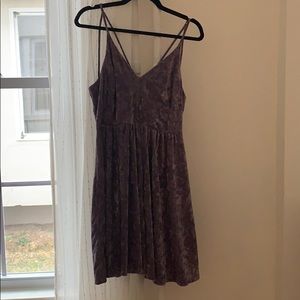 Crushed velvet babydoll dress